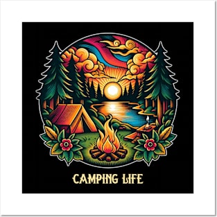 Camping life Posters and Art